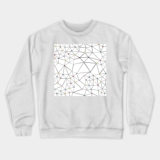 Segment Color Spot White Crewneck Sweatshirt